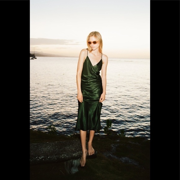 ZARA DRAPED CAMISOLE DRESS - Picture 4 of 7